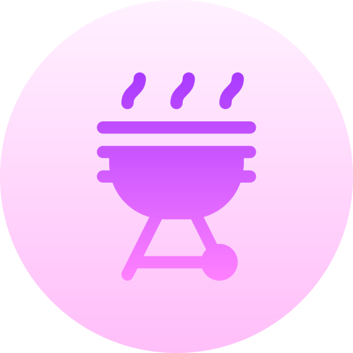 Barbecue Basic Gradient Circular icon