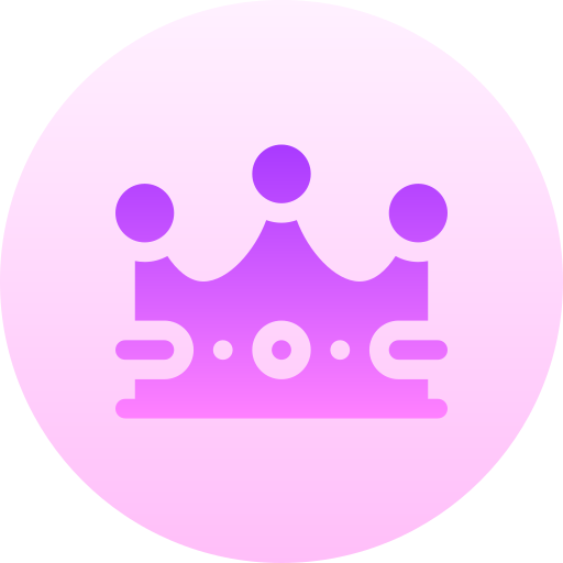 Crown Basic Gradient Circular icon