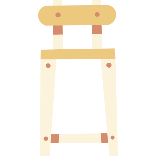 taburete Cartoon Flat icono