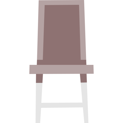 silla del comedor Cartoon Flat icono