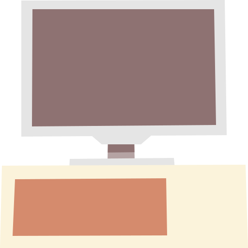 soporte tv Cartoon Flat icono