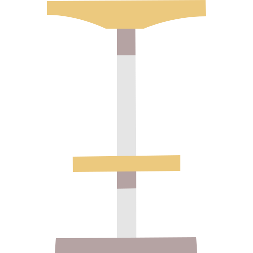 silla de bar Cartoon Flat icono