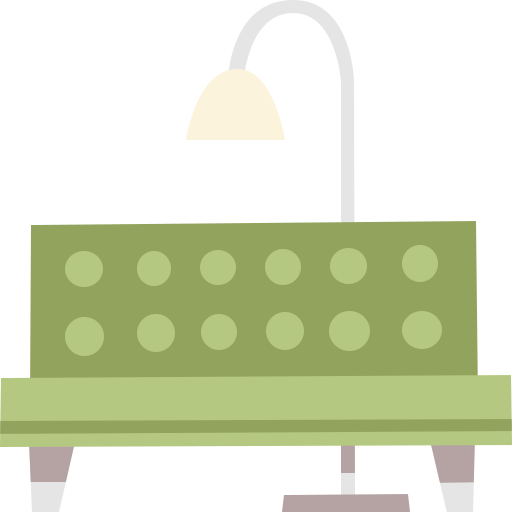 sofá Cartoon Flat icono