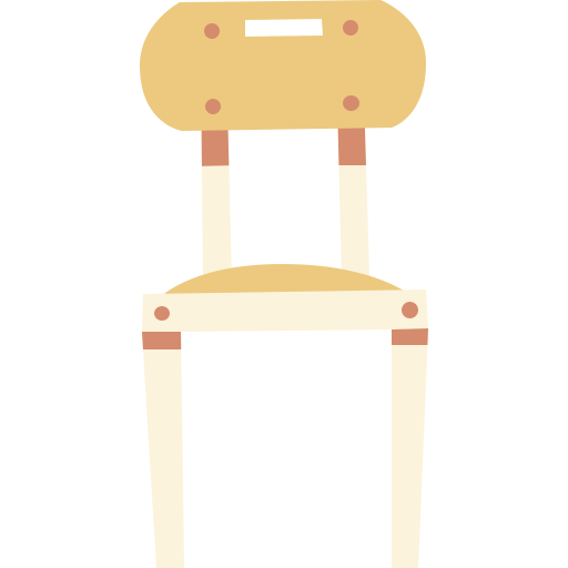 silla del comedor Cartoon Flat icono