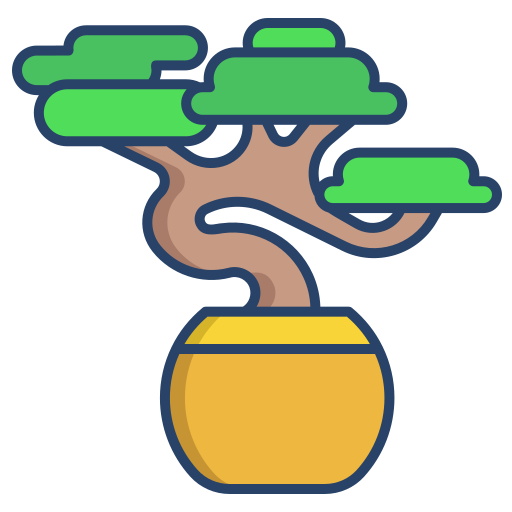 Bonsai Generic color outline icon