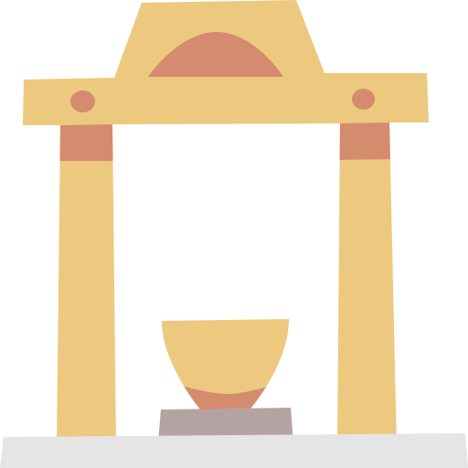 tempio d'oro Cartoon Flat icona