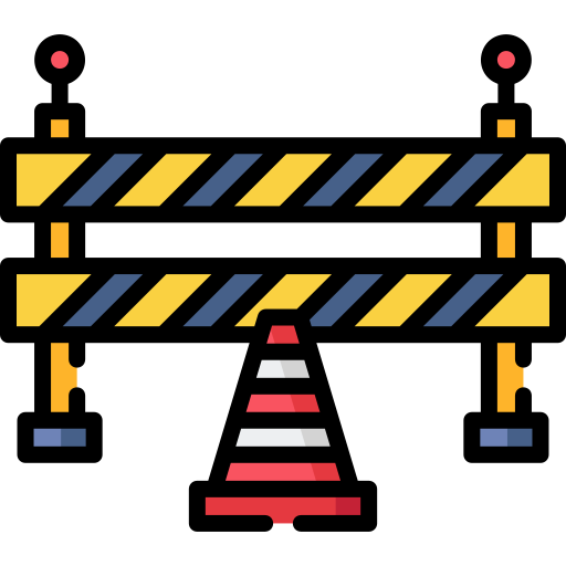 Traffic barrier Special Lineal color icon
