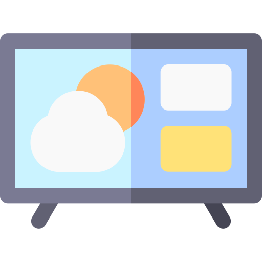 Smart tv Basic Rounded Flat icon