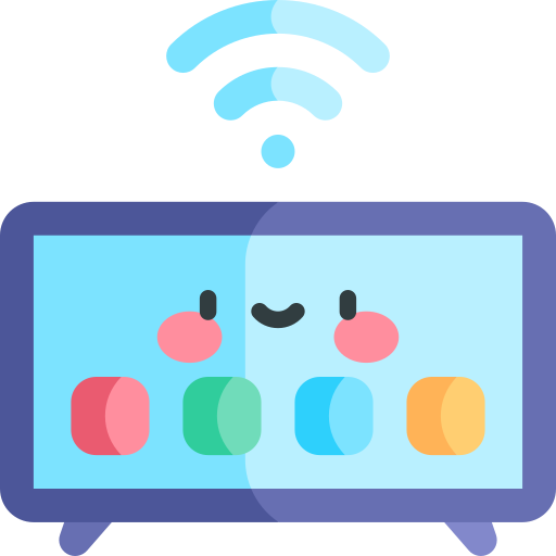 Smart tv Kawaii Flat icon