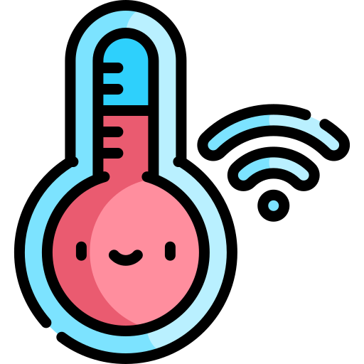 termostato Kawaii Lineal color icono