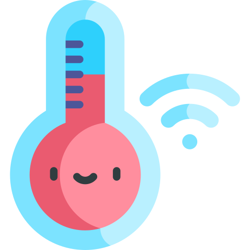 termostato Kawaii Flat icono