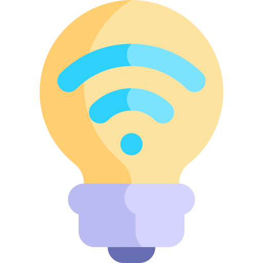 Light bulb Kawaii Flat icon