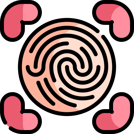 fingerabdruck Kawaii Lineal color icon