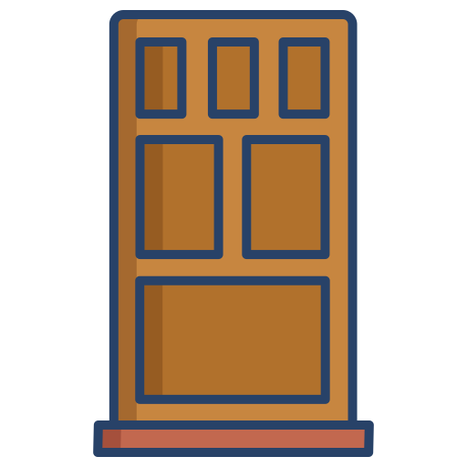 puerta Generic color outline icono