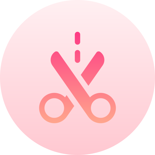 Scissors Basic Gradient Circular icon