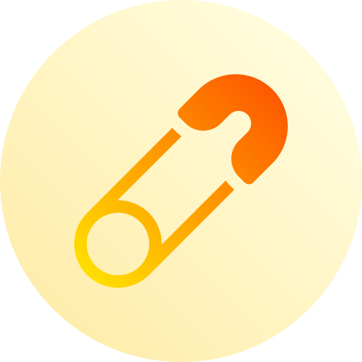 Safety pin Basic Gradient Circular icon