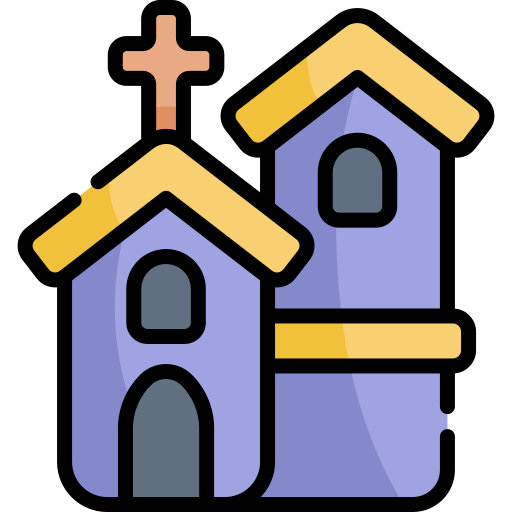 Church Kawaii Lineal color icon