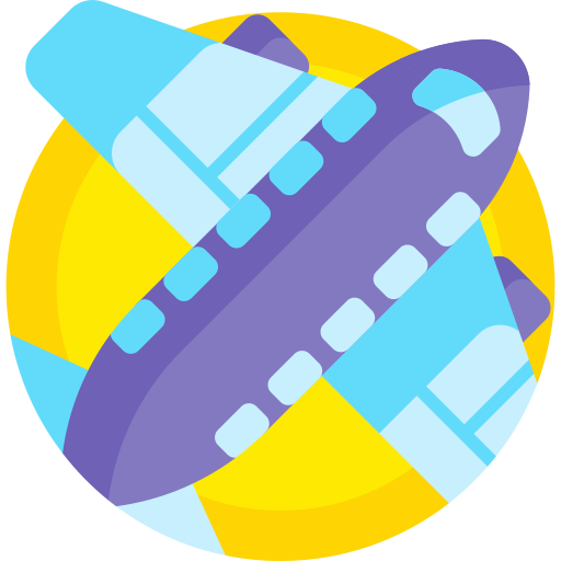 Airplane Detailed Flat Circular Flat icon