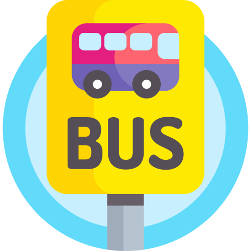 Bus Stop Detailed Flat Circular Flat icon