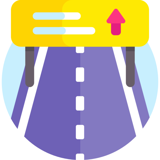 고속도로 Detailed Flat Circular Flat icon