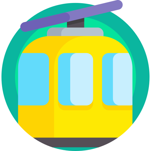 Trolley Detailed Flat Circular Flat icon