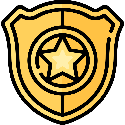 Sheriff Badge Special Lineal color icon