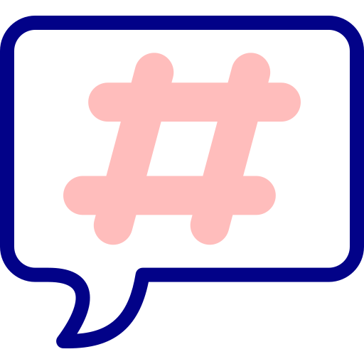 hashtag Detailed Mixed Lineal color icon