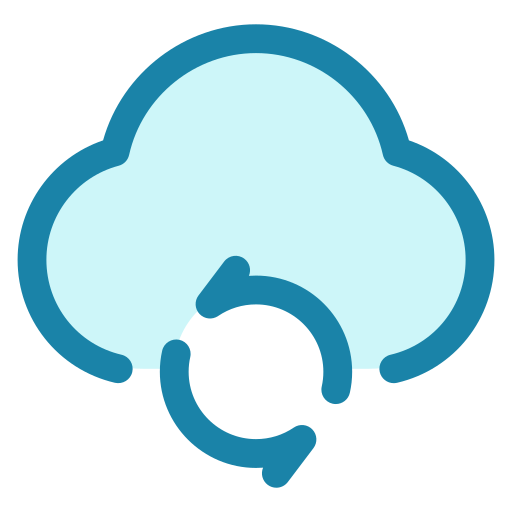 cloud opslag Generic Blue icoon