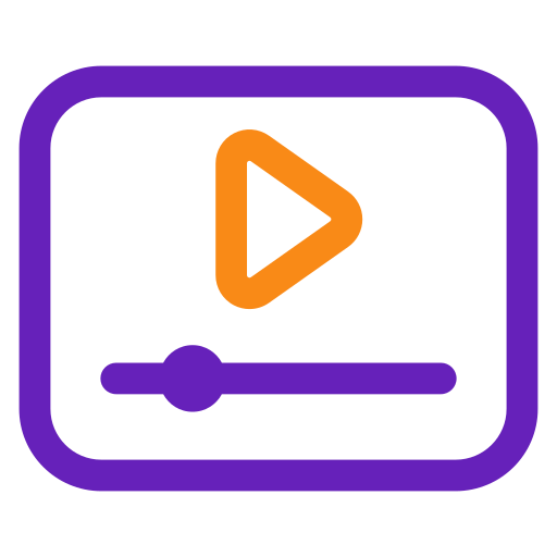 Online Video Generic Outline Color icon
