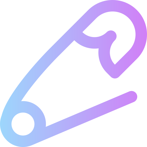Safety pin Super Basic Rounded Gradient icon
