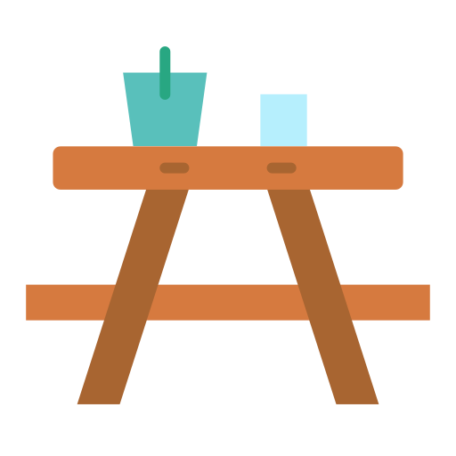 picknicktafel Generic Flat icoon