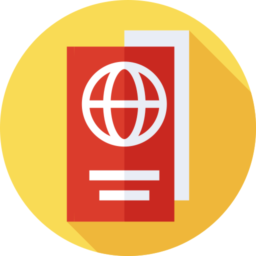 Passport Flat Circular Flat icon