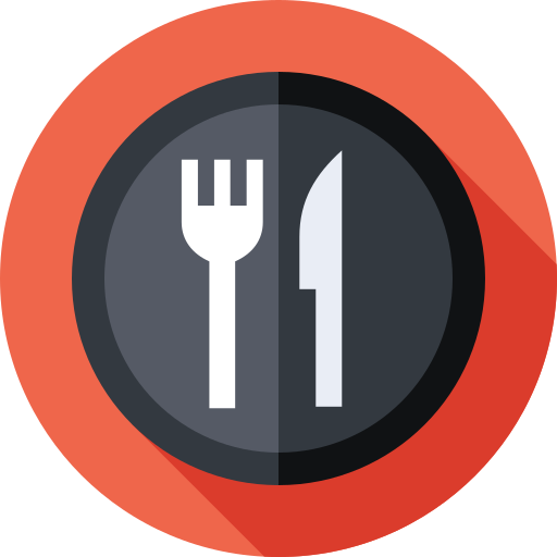 restaurant Flat Circular Flat icon
