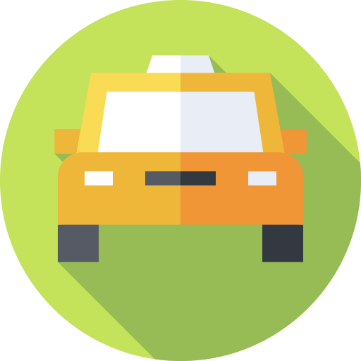 Taxi Flat Circular Flat icon