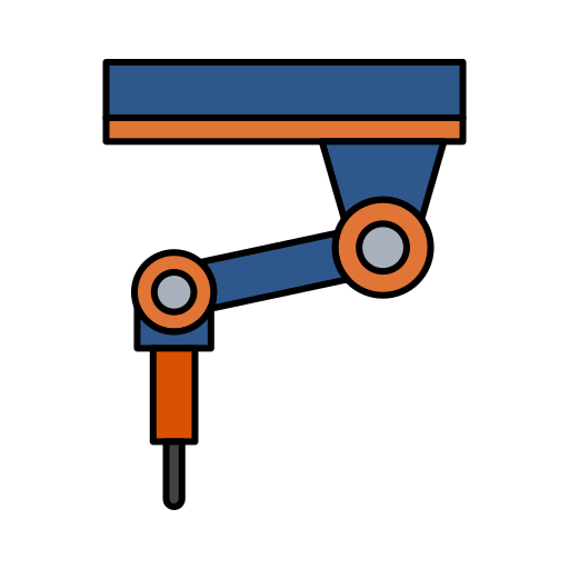 brazo robotico Generic Thin Outline Color icono
