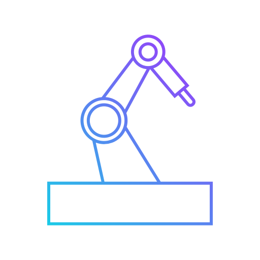 brazo robotico Generic Gradient icono