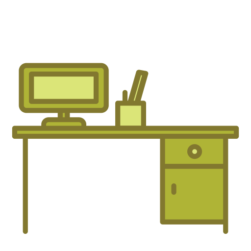 escritorio de oficina Generic Outline Color icono
