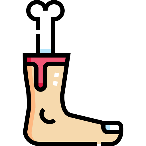 Нога Detailed Straight Lineal color иконка