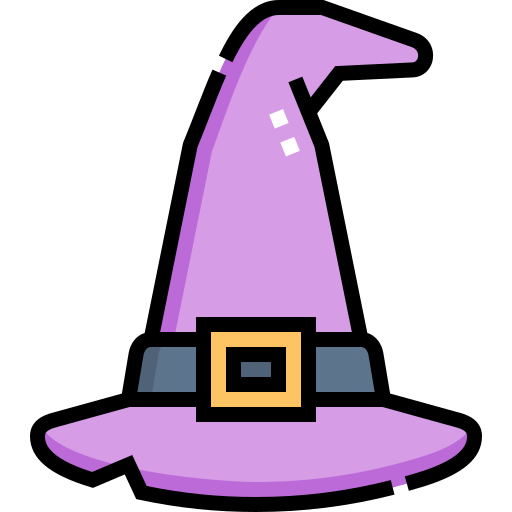 Шляпа ведьмы Detailed Straight Lineal color иконка