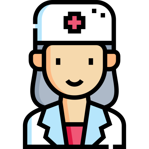 pielęgniarka Detailed Straight Lineal color ikona