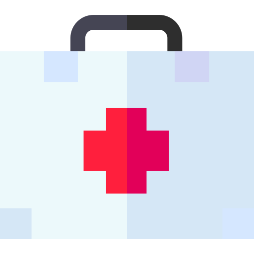 First aid kit Basic Straight Flat icon