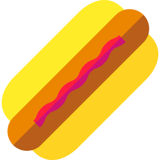 hotdog Basic Straight Flat ikona