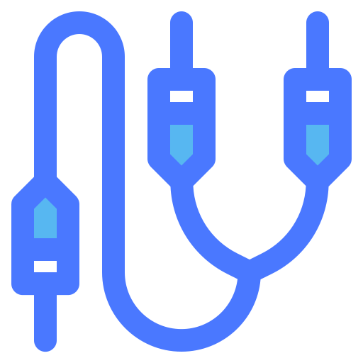 conector de audio Generic Blue icono