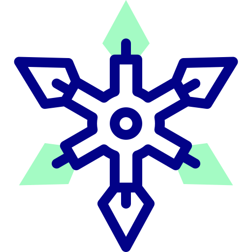 Shuriken Detailed Mixed Lineal color icon
