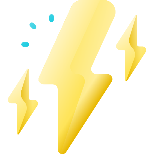 Lightning 3D Color icon