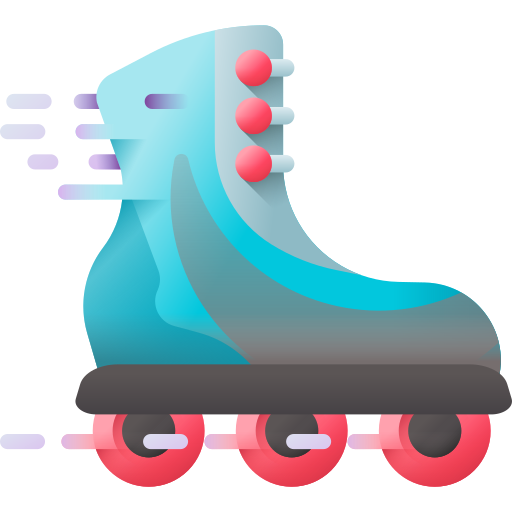patin à roulettes 3D Color Icône