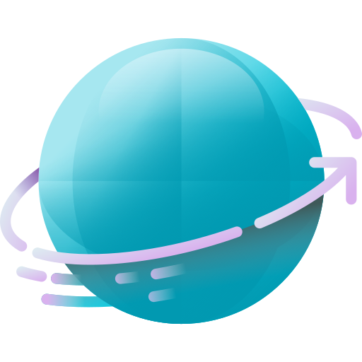 globo 3D Color Ícone
