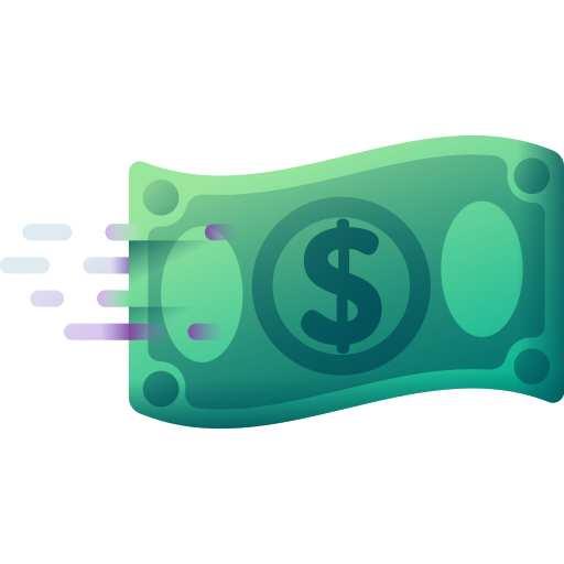 Символ доллара в черном овале 3D Color иконка