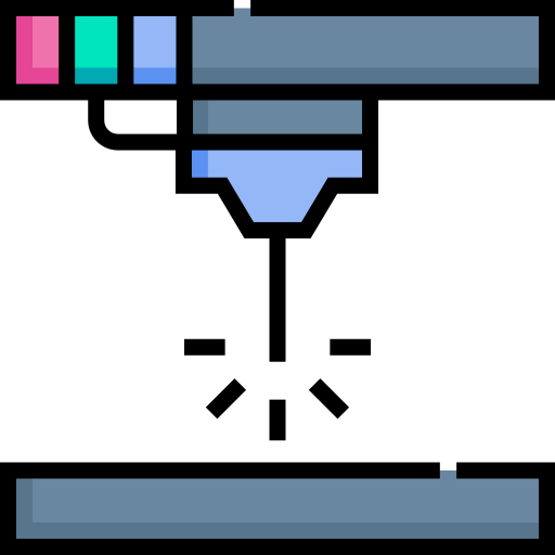 레이저 Detailed Straight Lineal color icon