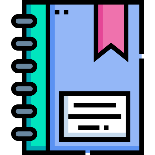 Notebook Detailed Straight Lineal color icon